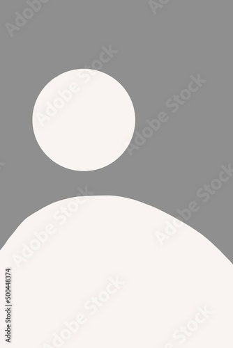 Minimal abstract art morning on mountain gray and white color art style 