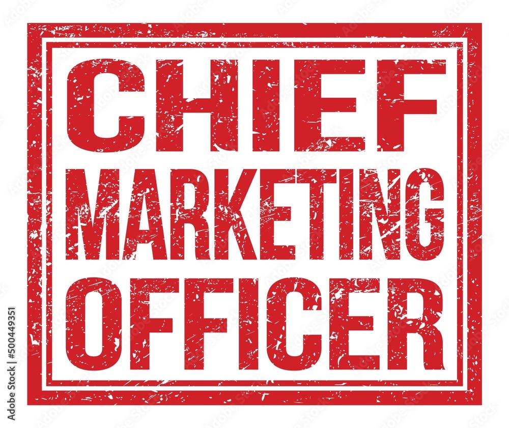 CHIEF MARKETING OFFICER, text on red grungy stamp sign CHIEF MARKETING OFFICER, text on red grungy stamp sign
