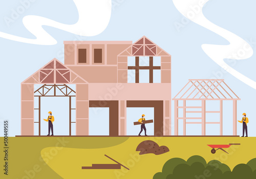 builders in construction house