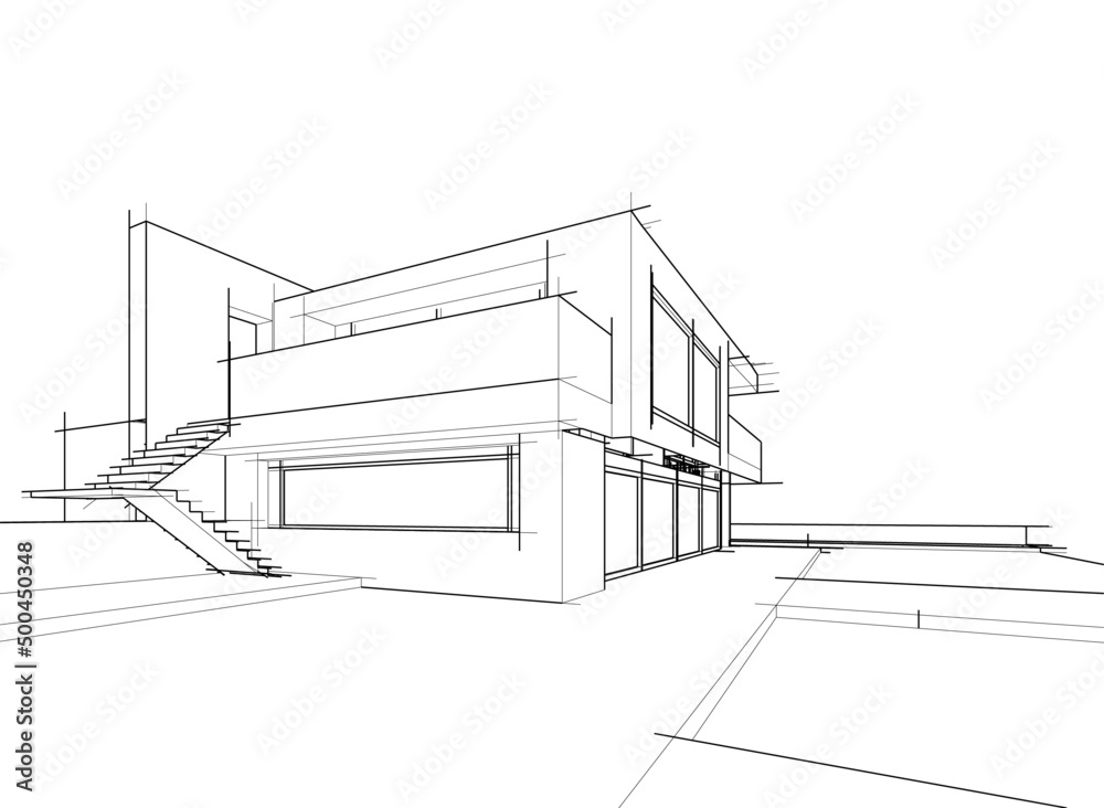 sketch of a house sketch of a house