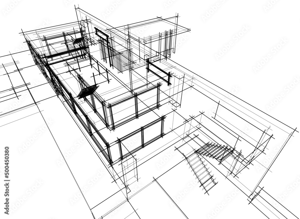 sketch of a house sketch of a house