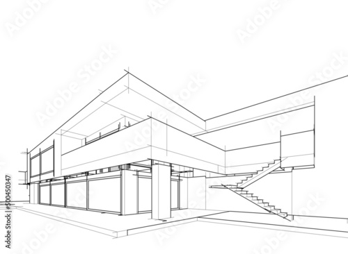 sketch of a house
