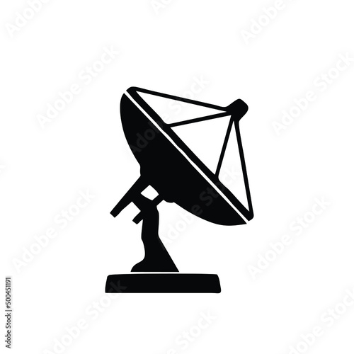 Billede på lærred Satellite Dish line icon