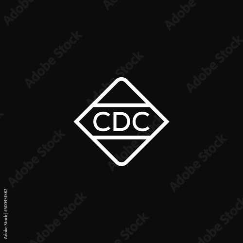 CDC letter design for logo and icon.CDC monogram logo.vector illustration with black background. photo