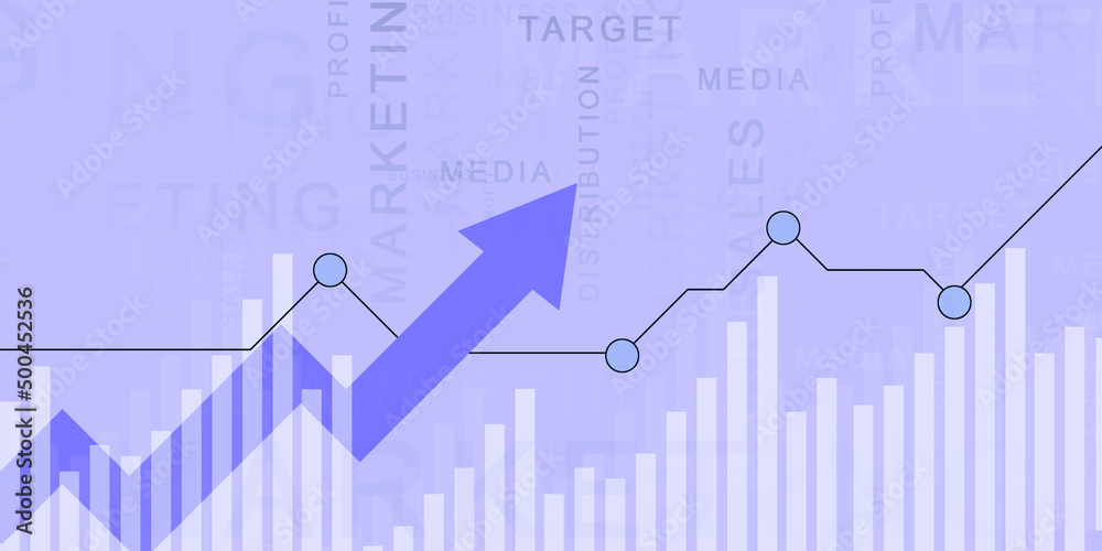 Obraz premium 2d rendering Stock market online business concept. business Graph 