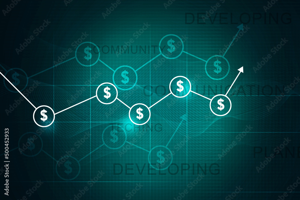 2d rendering Stock market online business concept 2d rendering Stock market online business concept
