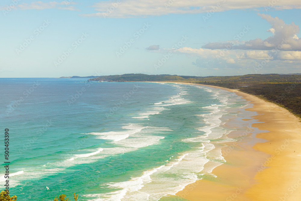 Gigantischer Blick über den Strand am Ozean in Australien Gigantischer Blick über den Strand am Ozean in Australien