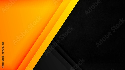 yellow, Orange, Red and black abstract background with web Sale banner with writing space