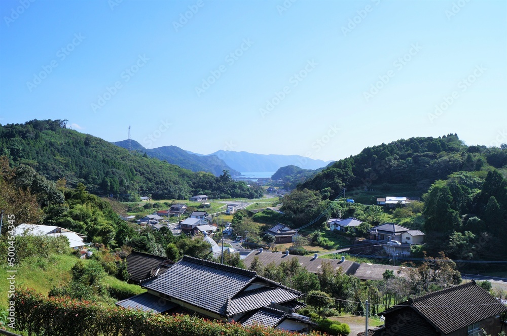 熊本県・天草町大江地区の風景