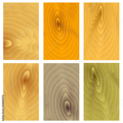 Vector texture of wood, set of small panels