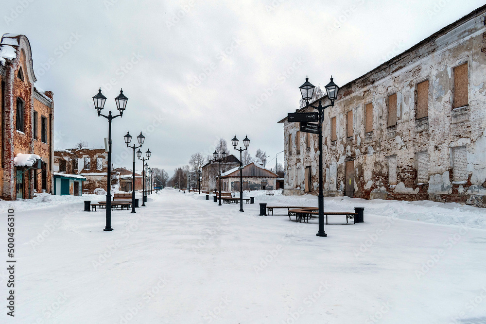 Fototapeta premium street in winter