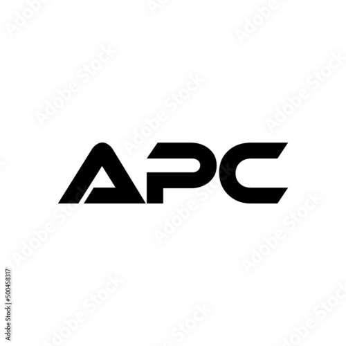 APC letter logo design with white background in illustrator, vector logo modern alphabet font overlap style. calligraphy designs for logo, Poster, Invitation, etc. photo