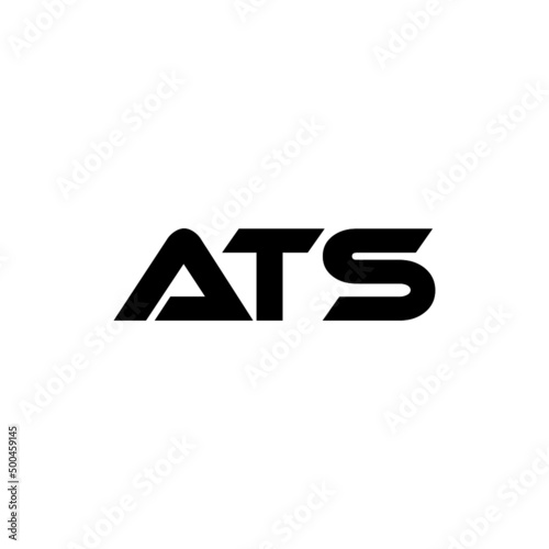 ATS letter logo design with white background in illustrator, vector logo modern alphabet font overlap style. calligraphy designs for logo, Poster, Invitation, etc. photo