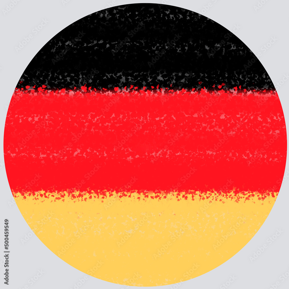 Obraz premium Round flag of Germany
