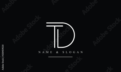 TD, DT, T, D abstract letters logo monogram