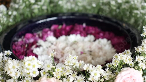 part of traditional ceremony of javanesse wedding photo