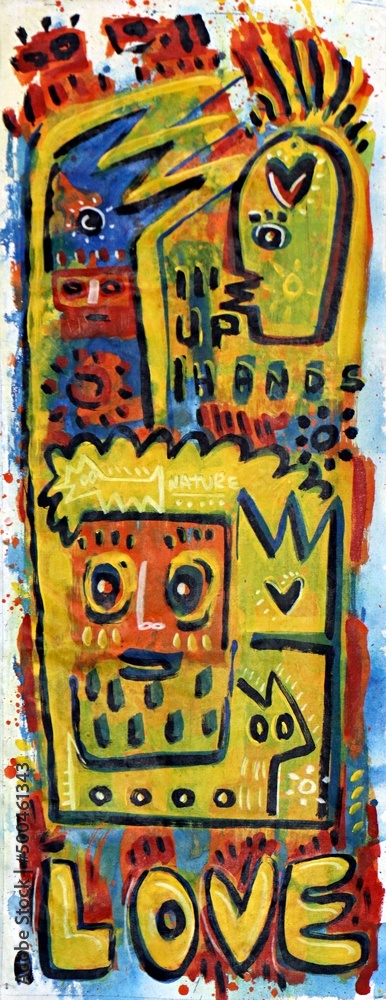 Fototapeta premium painting on canvas by angel rivas