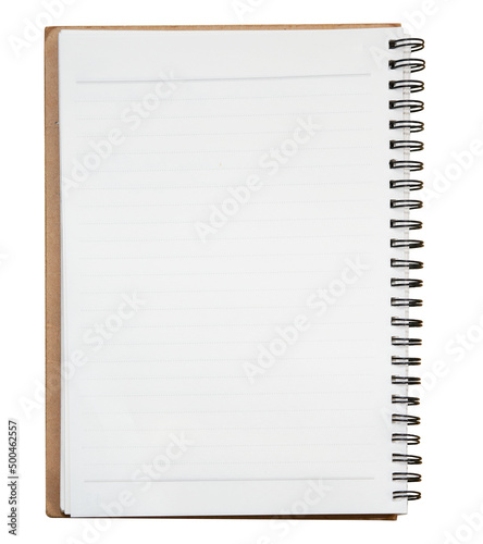 spiral notebook isolated on white