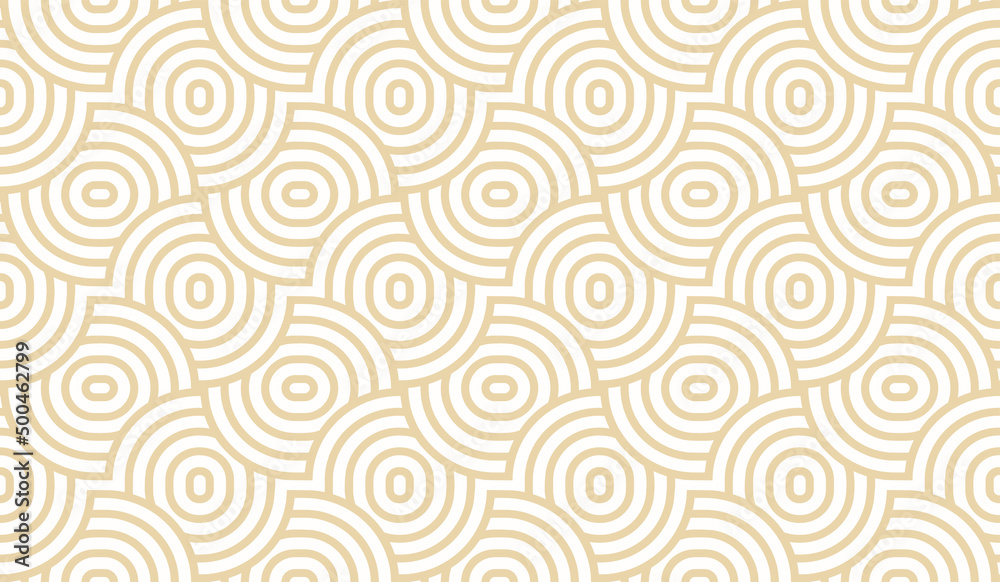 Elegance seamless pattern with crazy circles in golden color
