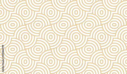 Elegance seamless pattern with crazy circles in golden color 