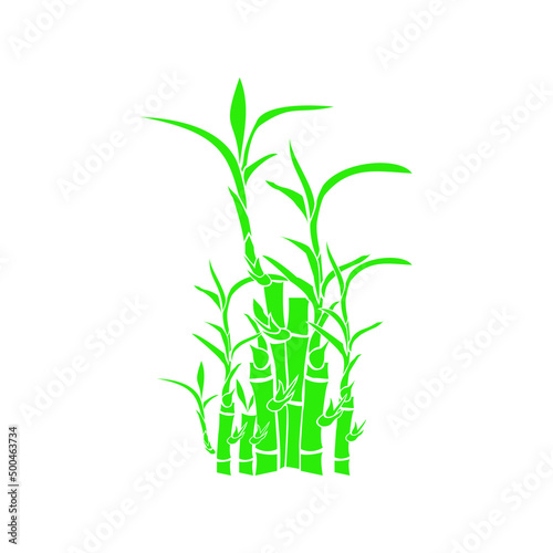 Vector bamboo tree in flat style