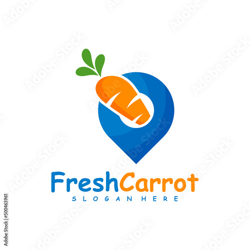 Carrot Point logo design vector, Creative Carrot logo design Template Illustration