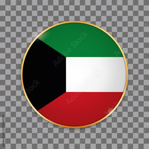 vector illustration of round button banner with country flag of Kuwait Free Download vector illustration of round button banner with country flag of Kuwait - GFXLoad
