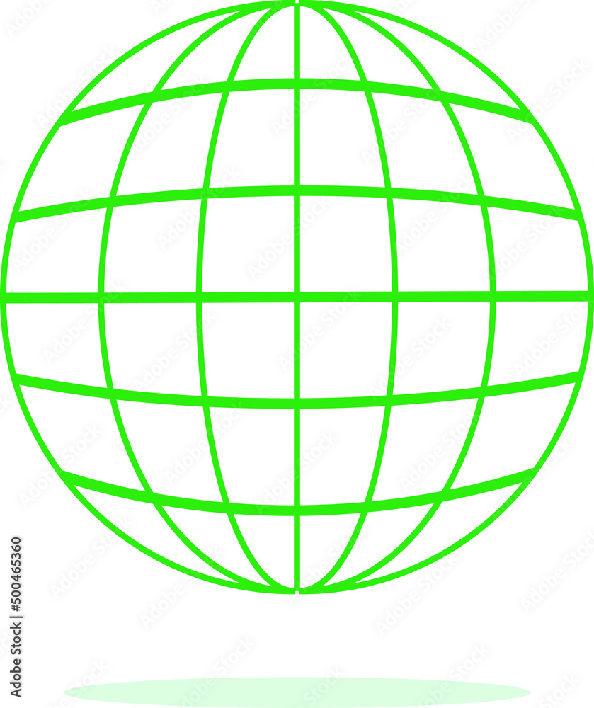 Globe icon vector illustration , earth planet with green color Globe icon vector illustration , earth planet with green color