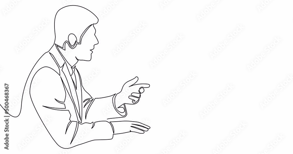 Self drawing line animation Man and woman discussion continuous line drawn conversation concept Self drawing line animation Man and woman discussion continuous line drawn conversation concept