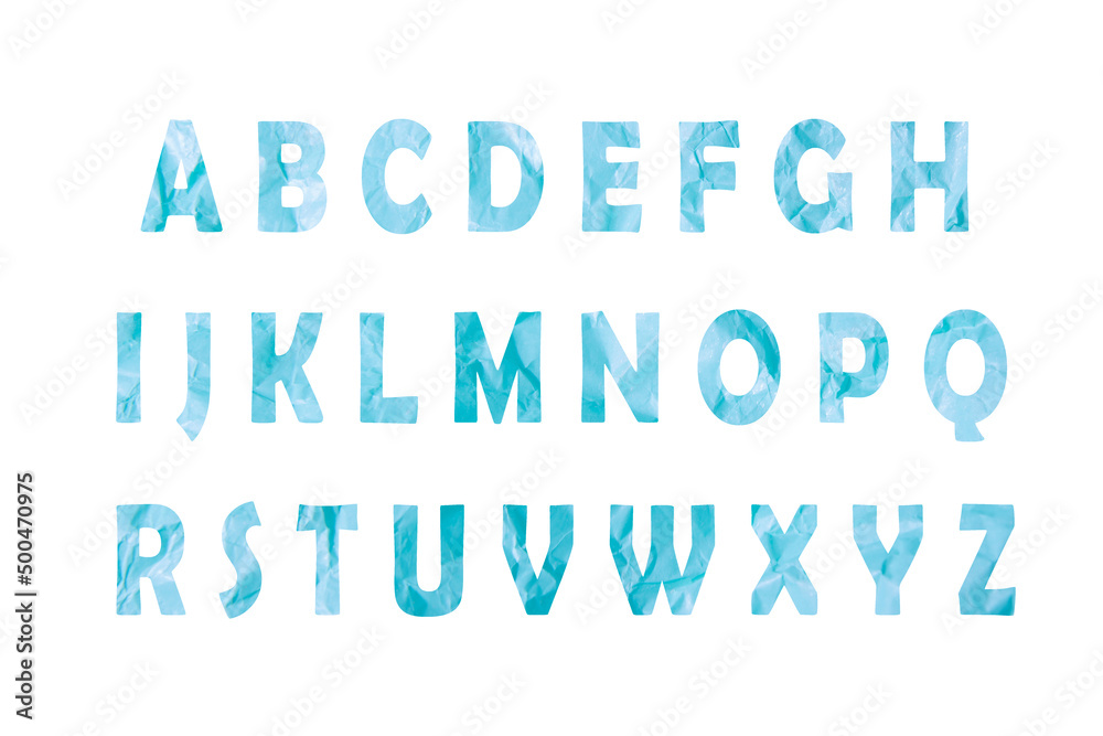 English alphabet on a white background. Abstract bright alphabet English alphabet on a white background. Abstract bright alphabet