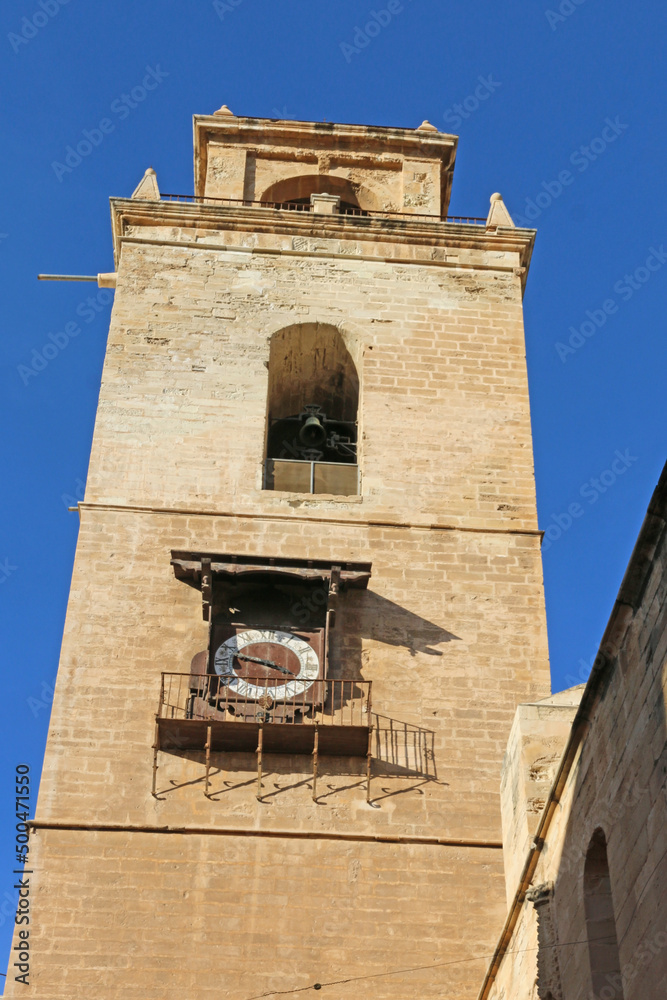 Bell tower of the Cathedral in Orihuela, Spain	