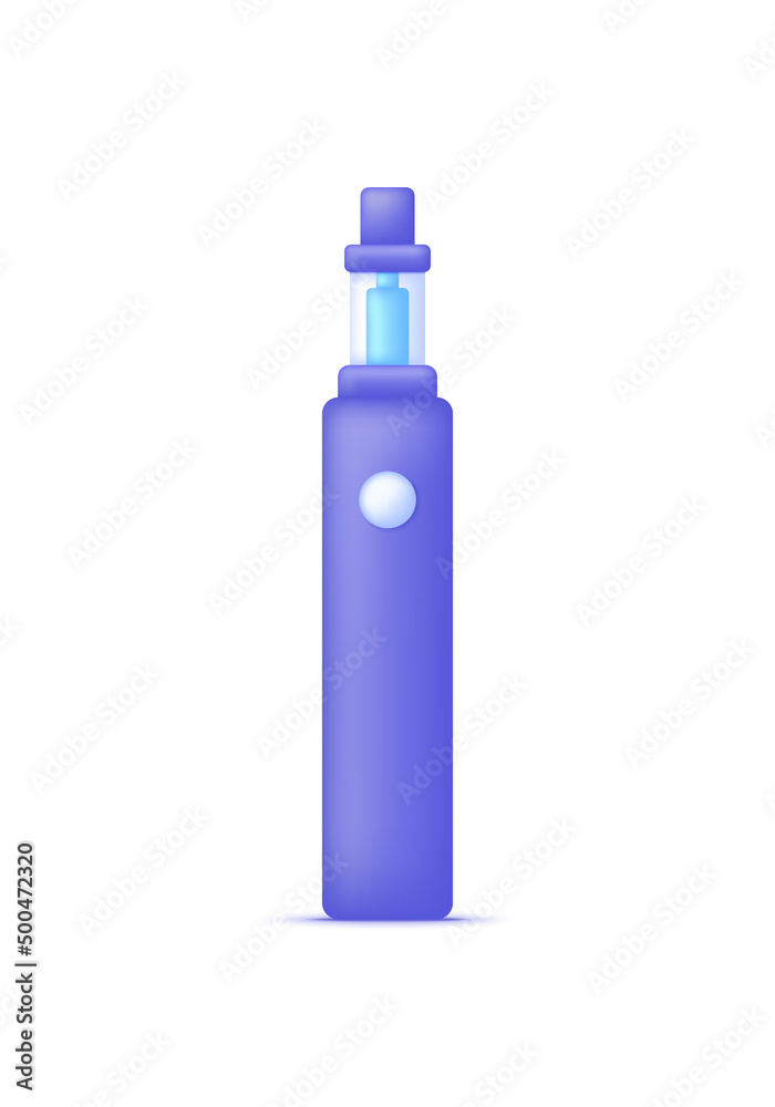 3D Vape pen isolated on white background. Electronic cigarette. Fighting Smoking. Can be used for many purposes. 3D Vape pen isolated on white background. Electronic cigarette. Fighting Smoking. Can be used for many purposes.