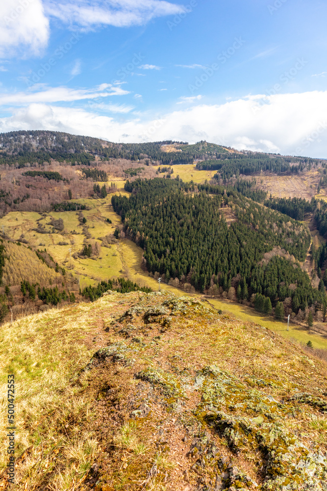 Fototapeta premium Frühlingswanderung durch den Thüringer Wald bei Floh-Seligenthal - Thüringen - Deutschland