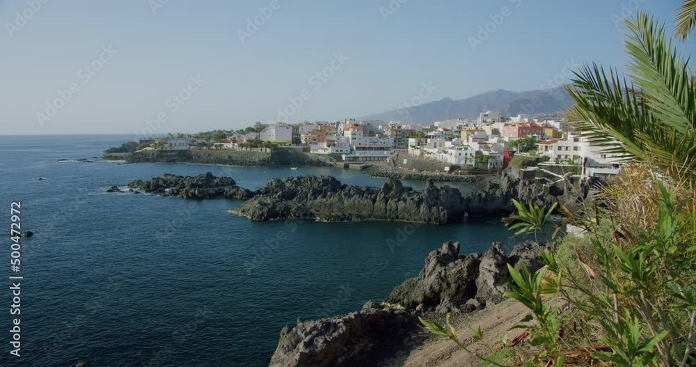 Coastline in the small fishing village of Alcala. Tenerife. Canary Islands. Spain