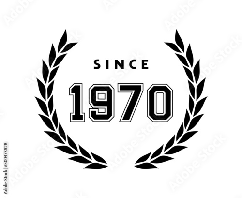 Since 1970 message emblem