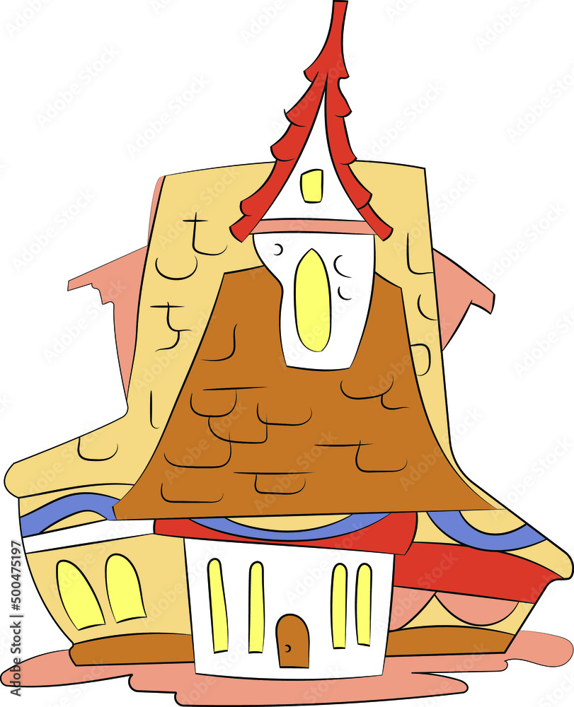 Funny House Cartoon Illustration Doodle Illustration Of Isolated funny-house-cartoon-illustration-doodle-illustration-of-isolated