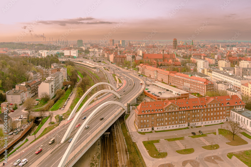 view of the  gdansk city