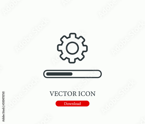 Software update vector icon. Editable stroke. Symbol in Line Art Style for Design, Presentation, Website or Apps Elements, Logo. Pixel vector graphics - Vector