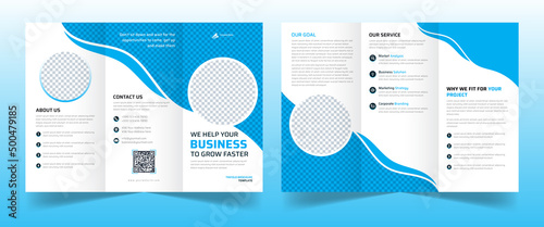 Corporate Business Modern trifold A4 size brochure photo