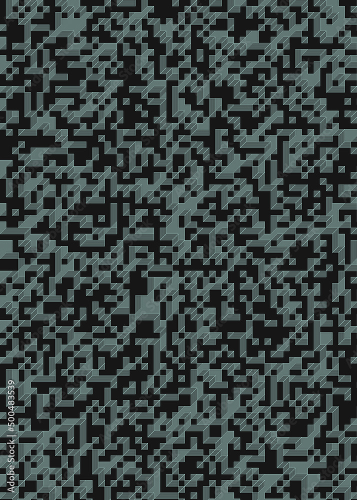 Implementation of Edward Zajec’s “Il Cubo” from 1971. Essentially a Truchet tile set of 8 tiles and rules for placement art illustration Implementation of Edward Zajec’s “Il Cubo” from 1971. Essentially a Truchet tile set of 8 tiles and rules for placement art illustration