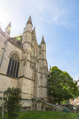 Façade de la basilique Saint-Michel de Bordeaux (Nouvelle-Aquitaine, France)