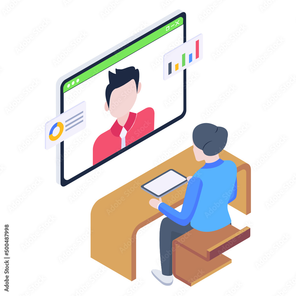 Fototapeta premium Online Conference 