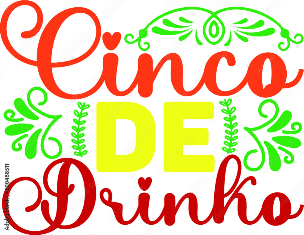 Fototapeta premium Cinco De Mayo SVG design cutting files