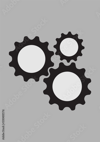 gears of a machinery, concept of movement and force