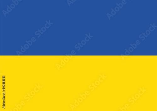 flag of ukraine with its blue and yellow colors, zone of warlike conflicts