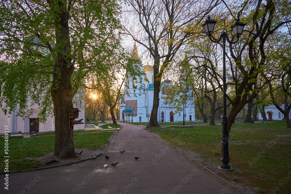 Building of Spaso-Preobrazhenski Cathedral in Chernihiv, Ukraine	