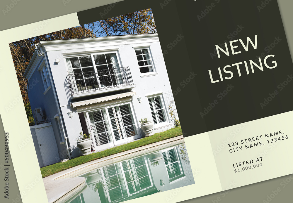 Real Estate Business Brochure Layout Stock Template | Adobe Stock