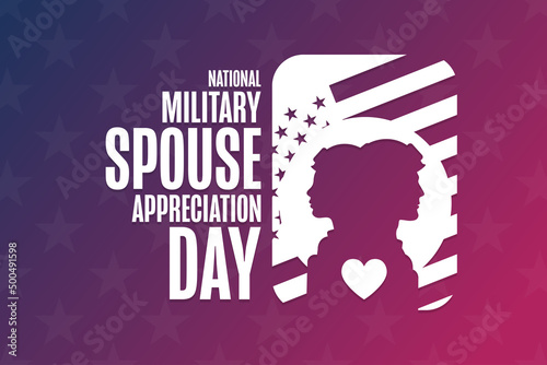 National Military Spouse Appreciation Day. Holiday concept. Template for background, banner, card, poster with text inscription. Vector EPS10 illustration.