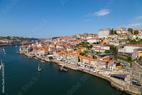 Fototapeta Naklejka Na Ścianę i Meble -  Porto cityscape seen from Gaia, Portugal
