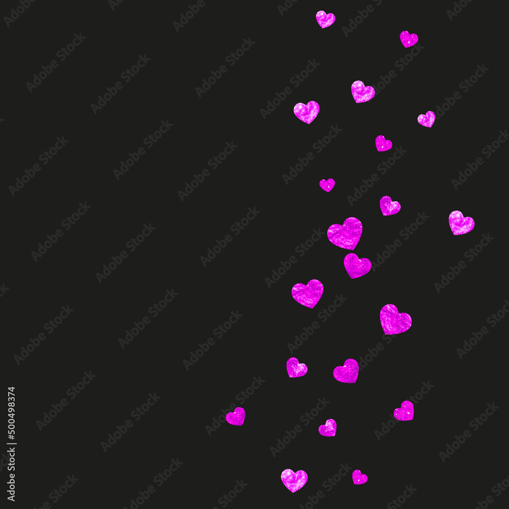 St Valentine Day Vector. Ornament Banner For Woman. Wedding Frame. Red Happy Painting. Abstract Illustration For Celebration. Pink Random Sparkle. Rose St Valentine Day Vector.